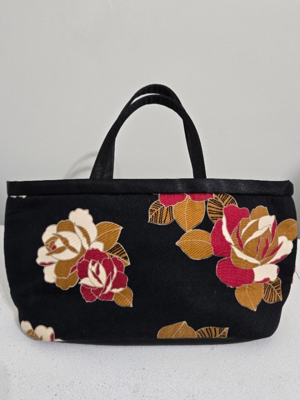 Vintage Rare Y2K Victorias Secret Dark Floral Rose Handbag Asian Boho Whimsigoth